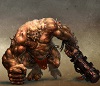 
Меч и Магия: Герои 6 - Might and Magic: Heroes VIЦиклопы противоположность Гоблинам. Они также были провалом в эксперименте Орков,
 но потому что были рождены из крови старших демонов. Демоническая часть
 крови захватила власть и они стали чудовищными гигантами, тело и разум 
испорчены хаотическими волнами.
Рост Циклопов часто более 3-ех метров, и они определенно выглядят
 более демонически чем люди. Их любопытной чертой является только один 
глаз: огромный, с маленьким зрачком диск, красный и светящийся. Никто 
точно не знает причину мутации, но популярная теория среди магов гласит,
 что это Знак Хаоса, символ Дракона-змеи Ургаш, скрученного в круг, поедающего свой собственный хвост.
Хотя они, по природе, и успокаиваются с детской наивностью, когда они 
обижены (физически или эмоционально), они приобретают взрывную и 
ужасающую ярость. Это делает их опасными для каждого, включая их 
собственный вид.
Пока множество фракций хотели бы использовать их силу, только у Орков 
хватило силы, терпения и мужества, чтобы приручить их и дать им место в
 своих поселениях как сильным рабочим и на поле боя, как тяжелым 
ударным войскам и осадным орудиям.

Изображение в более хорошем качестве здесь.
